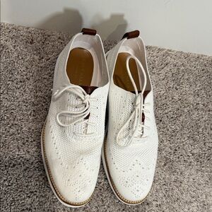 Cole Haan Men's Cream Knit Oxfords